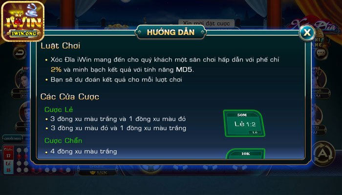 Hướng dẫn cách chơi xóc đĩa Iwin cho tân thủ