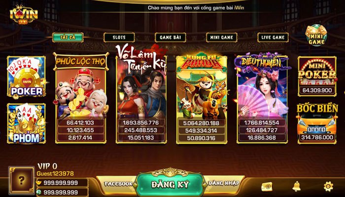 Kho game đẳng cấp tại cổng game bài Iwin