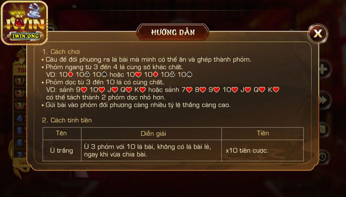 Hướng dẫn cách chơi game bài phỏm Iwin Hướng dẫn cách chơi game bài phỏm Iwin