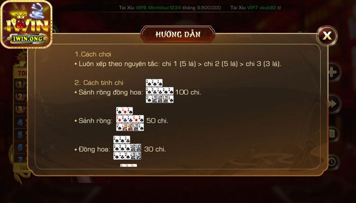 Hướng dẫn luật chơi và cách chơi mậu binh Iwin Hướng dẫn luật chơi và cách chơi mậu binh Iwin